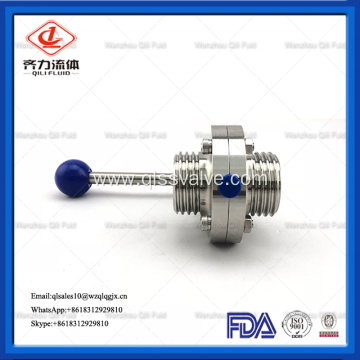 Food grade stainless steel weld hygienic butterfly valve